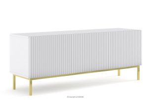REMO, https://konsimo.de/kollektion/remo/ Großer TV-Schrank auf goldenen Beinen weiß weiß - Foto