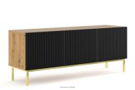 Großer TV-Schrank auf goldenen Beinen artisan eiche/schwarz