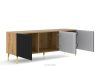 REMO Breiter TV-Schrank auf goldenen Beinen artisan eiche/schwarz artisan eiche/schwarz - Foto 3