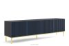 REMO TV-Schrank mit Flossen auf goldenen Beinen navy blue Schwarz/Marineblau - Foto 1