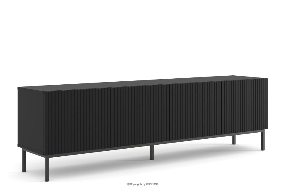 REMO Breiter schwarzer TV-Schrank in elegantem Design schwarz - Foto 0