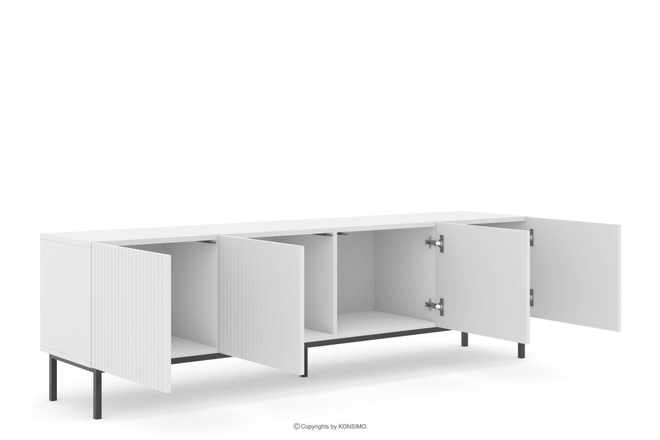 REMO Breiter weißer TV-Schrank im eleganten Stil weiß - Foto 2