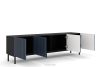 REMO TV-Schrank mit Lattenrosten schwarz/eiche artisan Schwarz/Marineblau - Foto 3