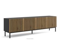 TV-Schrank mit Rippen auf schwarz/eiche artisan Beinen