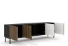 REMO TV-Schrank mit Rippen auf schwarz/eiche artisan Beinen schwarz/eiche artisan - Foto 3