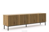 TV-Schrank mit Rippen auf goldenen Beinen Eiche artisan