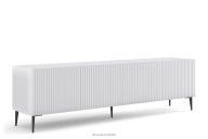 Breiter TV-Schrank mit schwarzen Beinen im eleganten Stil weiß