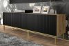 REMO 200cm TV-Schrank für TV handwerklich eiche/schwarz artisan eiche/schwarz - Foto 4