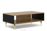 Couchtisch auf goldenen Beinen artisan eiche/schwarz