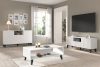 REMO Moderner TV-Fußschrank mit weißen Lamellen weiß - Foto 2