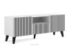 REMO TV-Schrank modern mit Rippen weiß/schwarz weiß/schwarz - Foto 1
