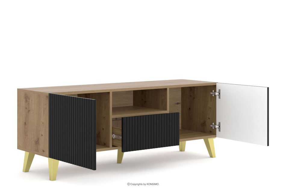 REMO TV-Schrank auf Beinen artisan eiche/schwarz artisan eiche/schwarz - Foto 2
