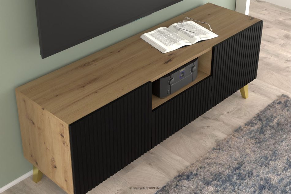 REMO TV-Schrank auf Beinen artisan eiche/schwarz artisan eiche/schwarz - Foto 4