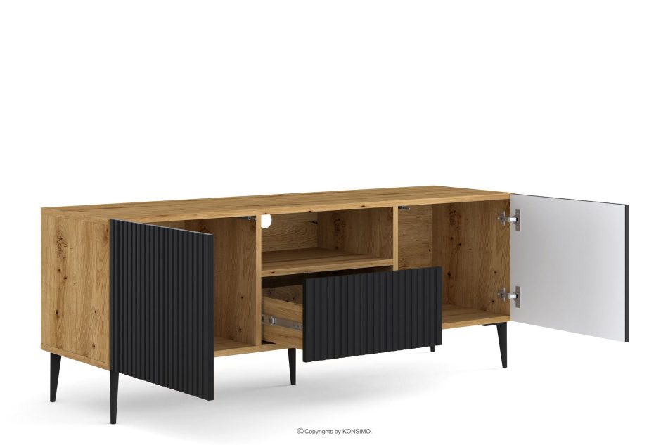 REMO TV-Schrank auf Beinen artisan eiche/schwarz artisan eiche/schwarz - Foto 2