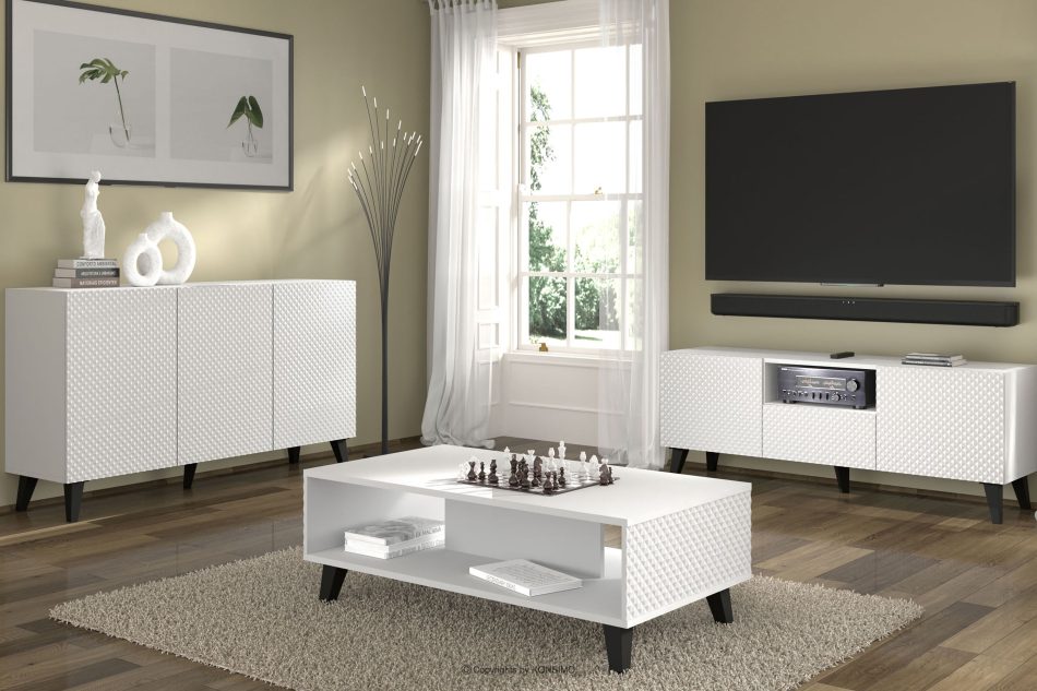 REMO Fußkommode modern weiß weiß - Foto 1