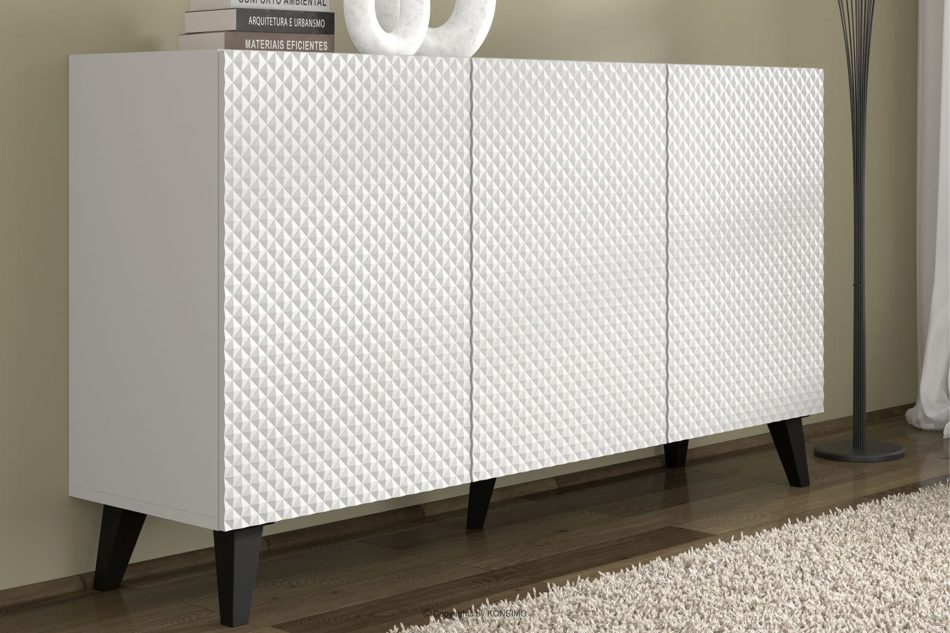 REMO Fußkommode modern weiß weiß - Foto 3