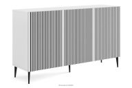 Beinkommode modern mit weiß/schwarzer Paspelierung