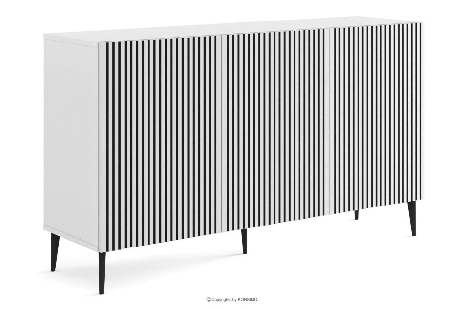 REMO Beinkommode modern mit weiß/schwarzer Paspelierung weiß/schwarz - Foto 0