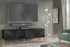ADENO TV Schrank auf Beinen schwarz glänzend schwarz - Foto 2