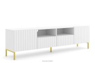 TV-Schrank auf goldenen Beinen 200 cm weiß
