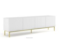 TV Schrank 200 cm auf goldenen Beinen weiß