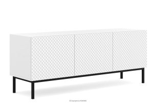 REMUS, https://konsimo.de/kollektion/remus/ TV-Schrank 150 cm auf schwarzen Beinen weiß weiß - Foto