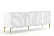 TV-Schrank auf goldenen Beinen weiß