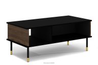 Couchtisch mit Einlegeböden schwarz/eiche catania