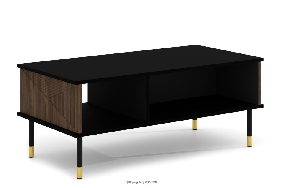 TULA Couchtisch mit Einlegeböden schwarz/eiche catania schwarz/eiche catania - Foto 0