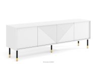 Eleganter TV-Schrank auf Füßen weiß