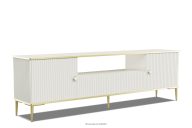 TV Glamour Schrank auf goldenen Beinen creme