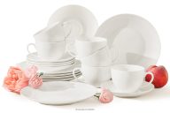 Kaffeeservice Hartporzellan 6 Personen (18 tlg.) ecru