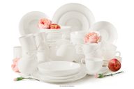 Tee- und Kaffeeset Hartporzellan 6 Personen (44 tlg.) ecru