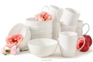 Frühstücksset Hartporzellan 6 Personen (12 tlg.) ecru