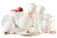 Frühstücksset Hartporzellan 6 Personen (26 tlg.) ecru