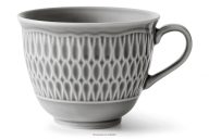 Kaffeetasse aus Porzellan grau
