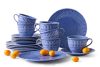 CMIELOW SOFIA Kaffeeservice 6 Stück (18 tlg.) aus Porzellan marineblau blau - Foto 1