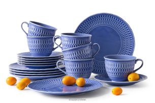 CMIELOW SOFIA, https://konsimo.de/kollektion/cmielow-sofia/ Kaffeeservice 6 Stück (18 tlg.) aus Porzellan marineblau blau - Foto