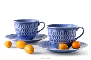 CMIELOW SOFIA, https://konsimo.de/kollektion/cmielow-sofia/ Kaffeetasse und Untertasse 2 tlg. aus Porzellan marineblau blau - Foto