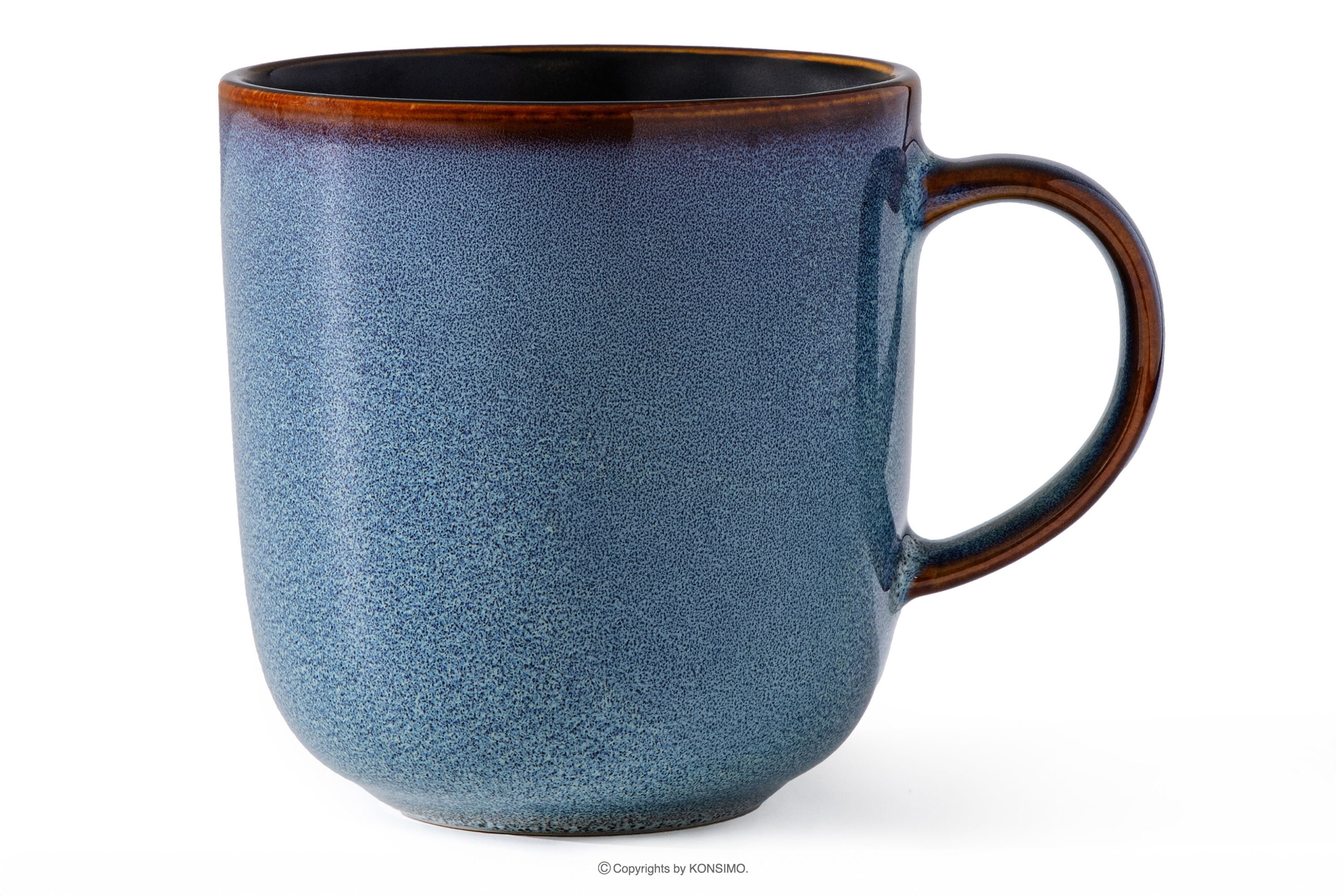 Becher blau/schwarz matt