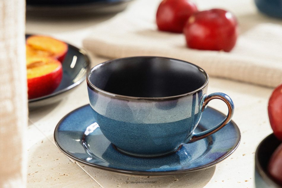 BALI Kaffeetasse 6 tlg. blau/schwarz matt blau/schwarz matt - Foto 4