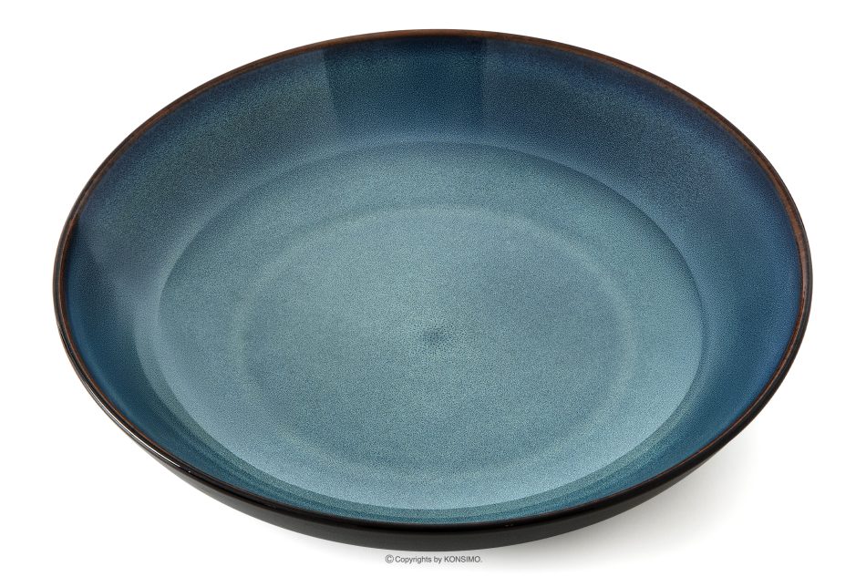 BALI Tafelservice für 12 Personen (36 tlg.) Reaktivglasur blau/schwarz matt blau/schwarz matt - Foto 6