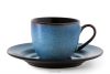 BALI Espresso-Kaffee-Set 6 Personen (18 tlg.) Reaktivglasur blau/schwarz matt blau/schwarz matt - Foto 3