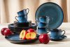 BALI Espresso-Kaffee-Set 6 Personen (18 tlg.) Reaktivglasur blau/schwarz matt blau/schwarz matt - Foto 2