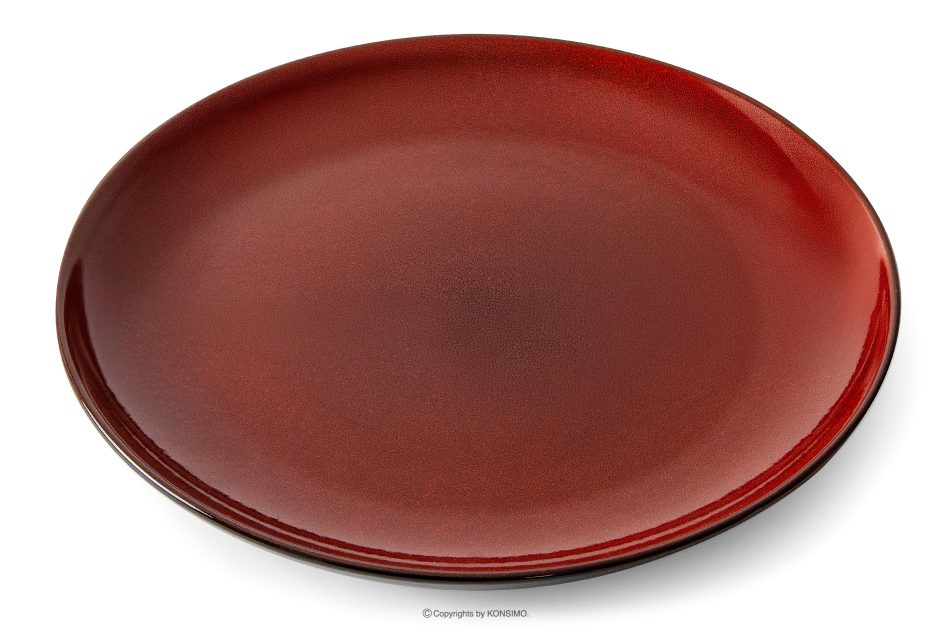 GAMBIA Tafelservice Keramik / reaktive Glasur rot/schwarz glänzend 6-Personen (25 tlg.) rot/schwarz glänzend - Foto 2
