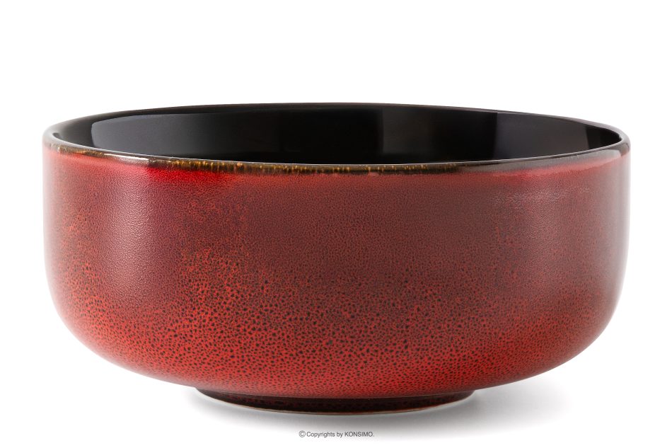 GAMBIA Tafelservice Keramik / reaktive Glasur rot/schwarz glänzend 6-Personen (25 tlg.) rot/schwarz glänzend - Foto 8