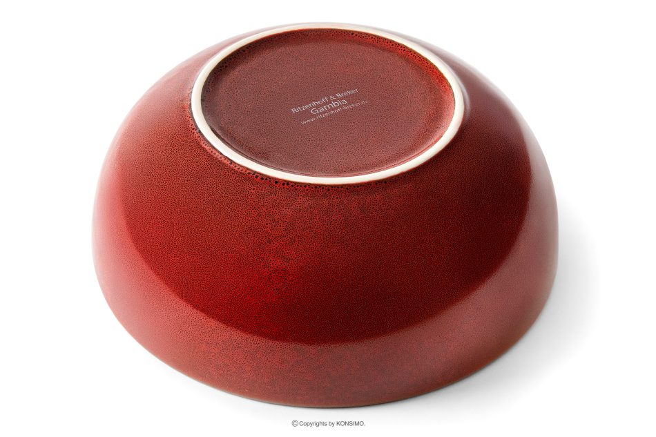 GAMBIA Tafelservice Keramik / reaktive Glasur rot/schwarz glänzend 6-Personen (25 tlg.) rot/schwarz glänzend - Foto 11