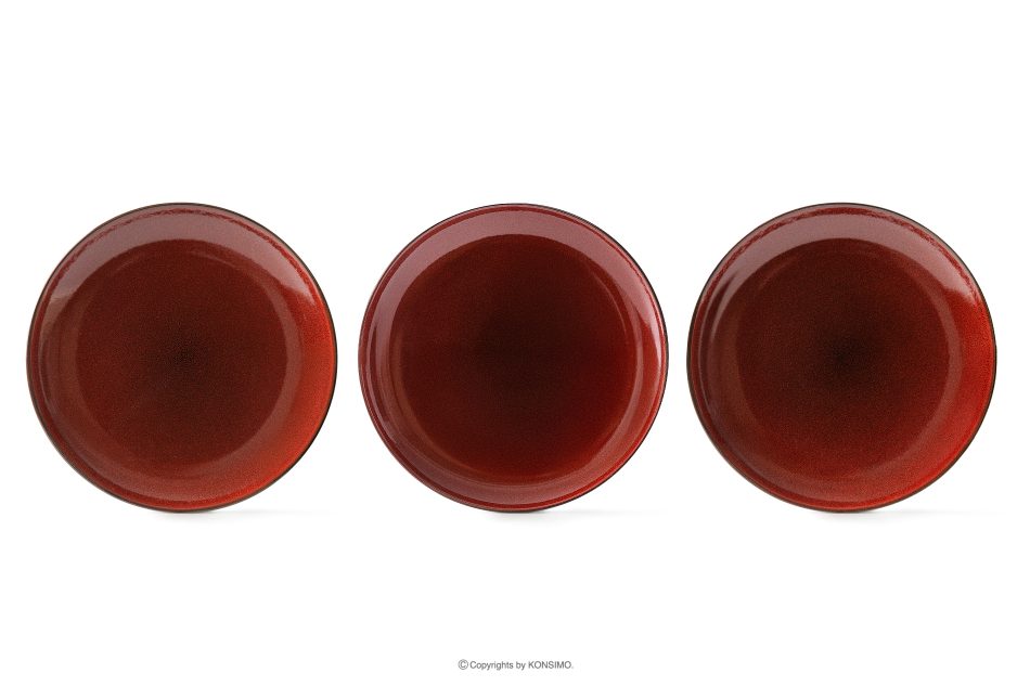 GAMBIA Espresso-Kaffee-Set Keramik / reaktive Glasur rot/schwarz glänzend 6-Personen (18 tlg.) rot/schwarz glänzend - Foto 9