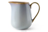 Krug Keramik / reaktive Glasur grau/blau/weiß