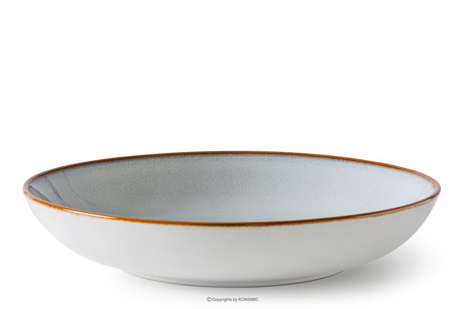 PORTOFINO Essgeschirr Keramik / reaktive Glasur grau/blau/weiß 12-Personen (36 tlg.) grau/blau/weiß matt/glänzend - Foto 6